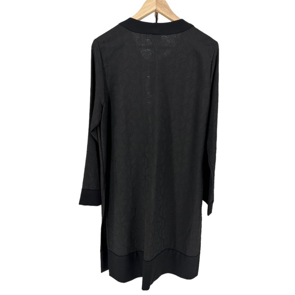 Eileen Fisher Black Jacquard Swirl Single Button Duster Long Cardigan Small NWT - Picture 8 of 12